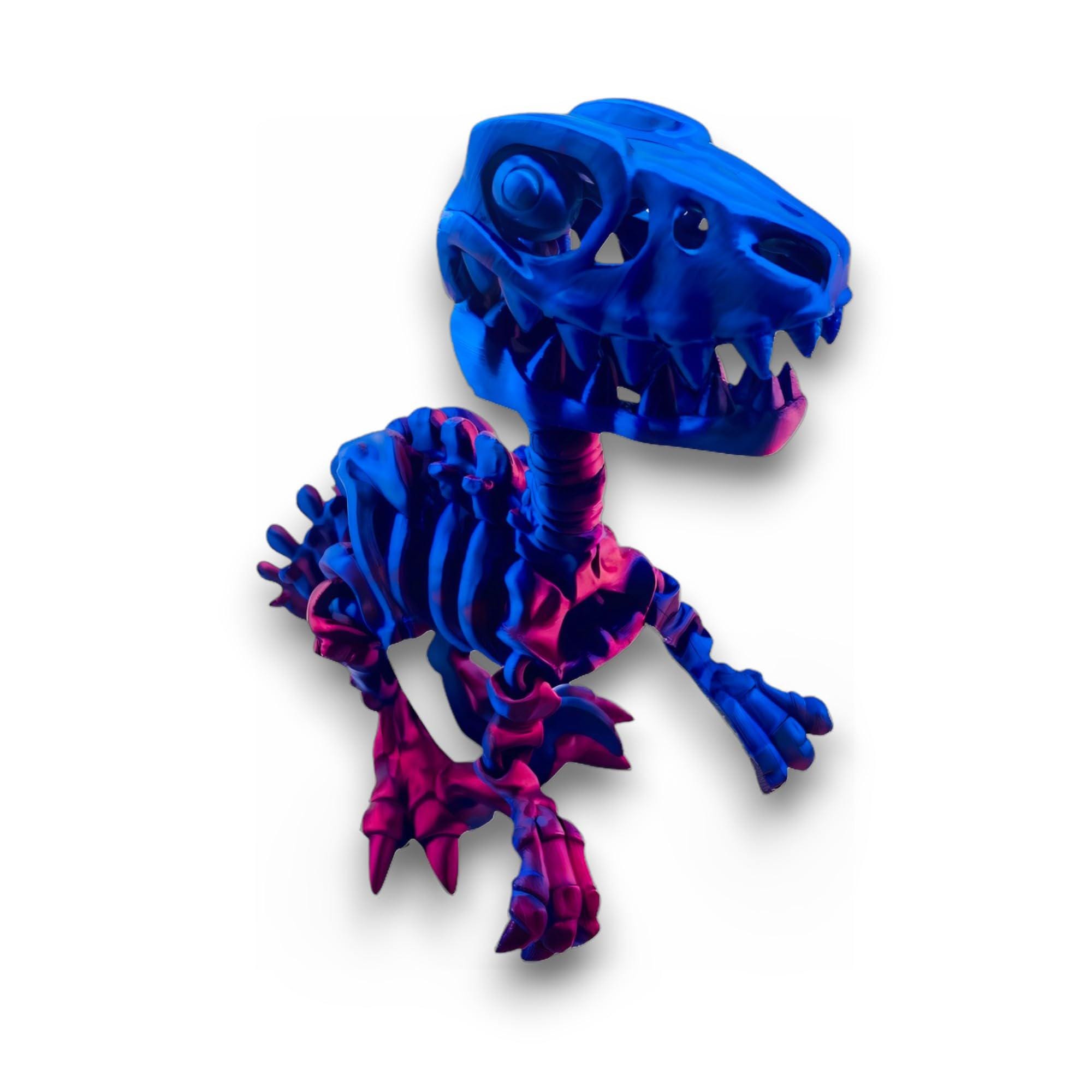 Articulated 3D Printed Dinosaur Skeleton: Flexible Desk Toy