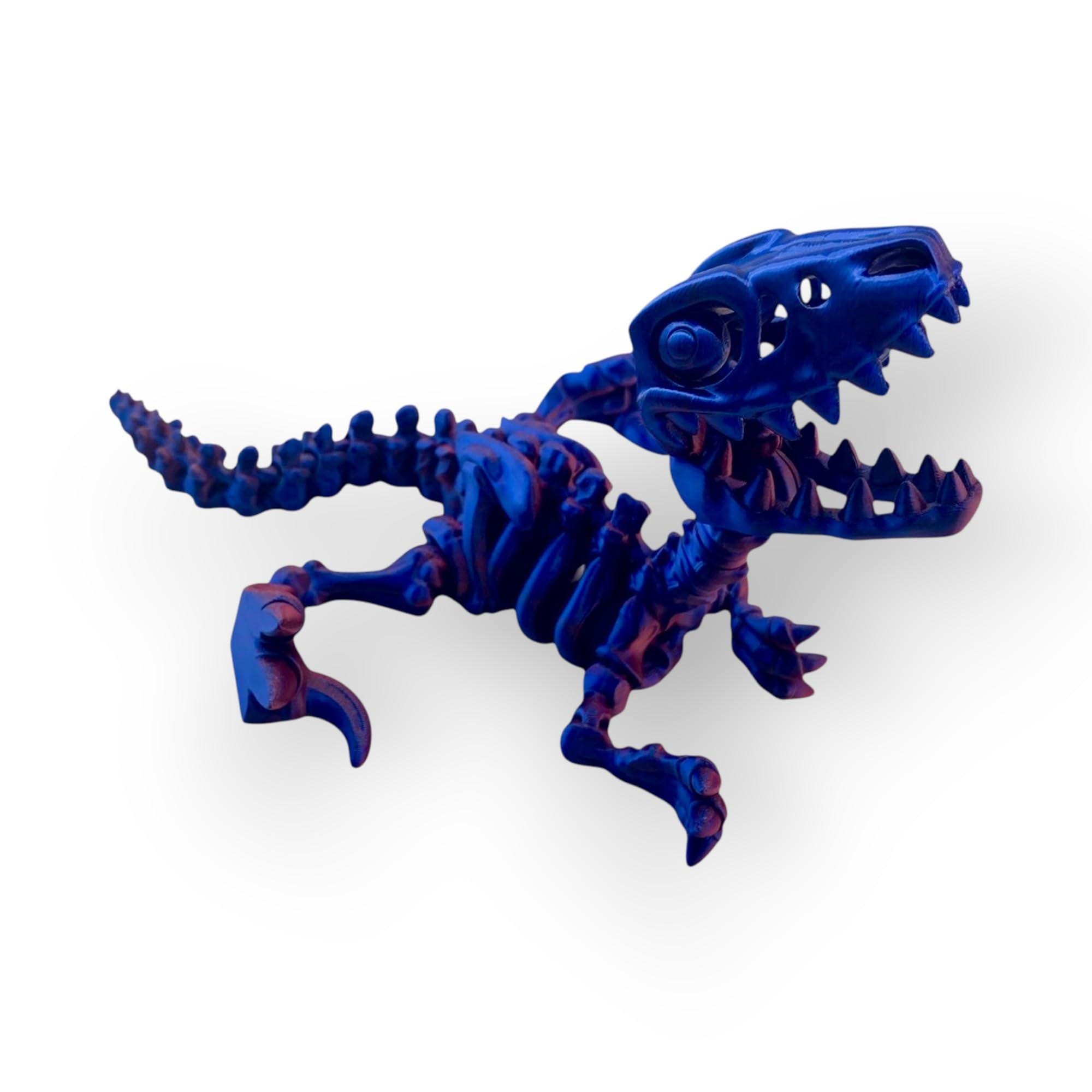 Articulated 3D Printed Dinosaur Skeleton: Flexible Desk Toy