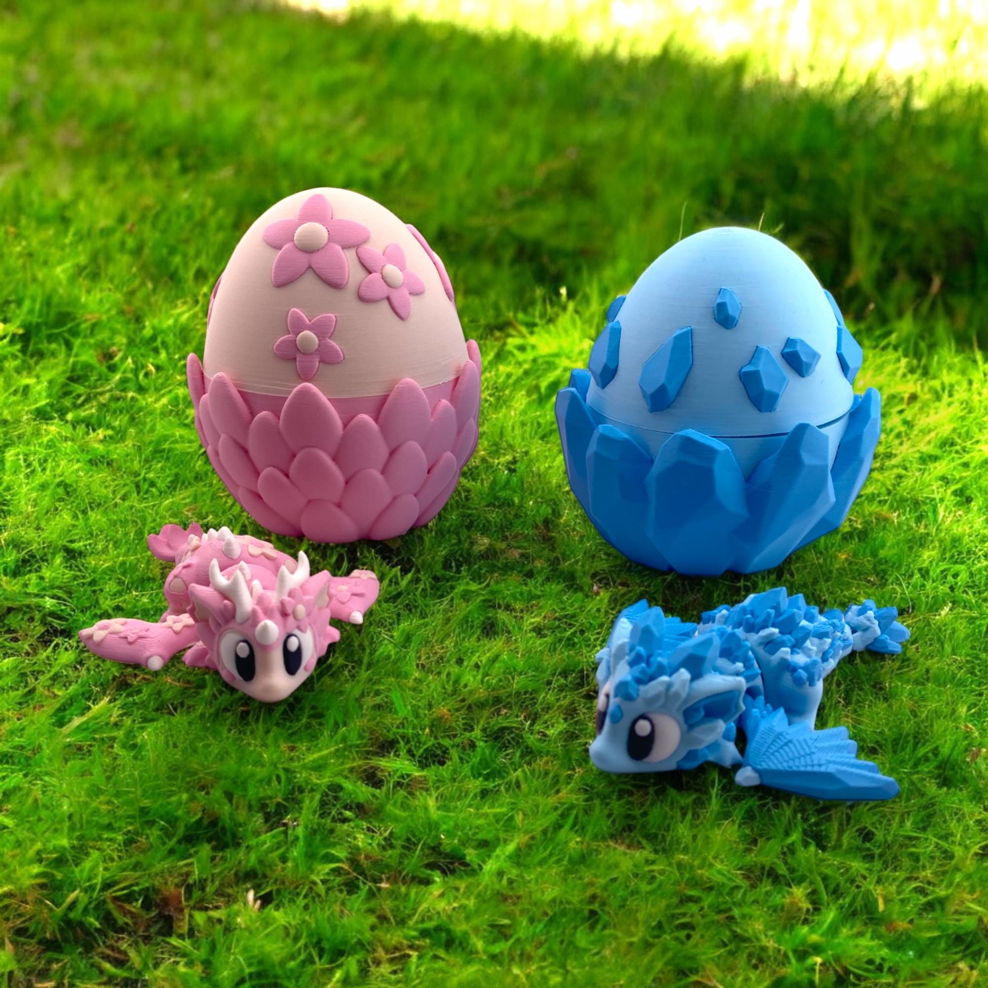 Mini 3D Printed Dragon & Egg Personalized Fantasy Gift