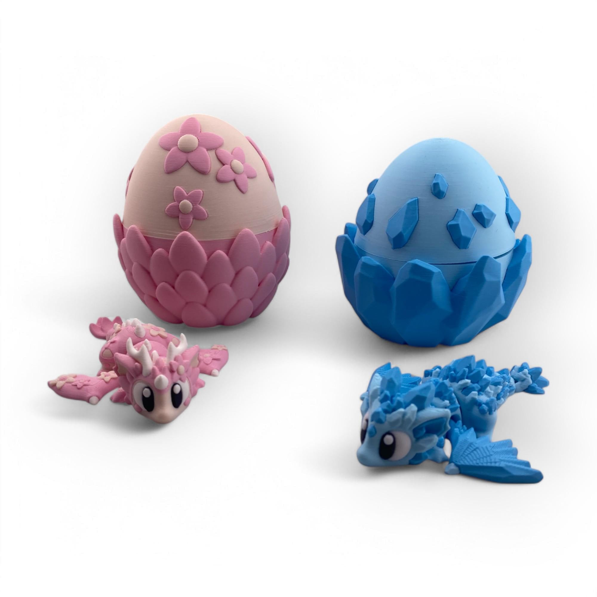 Mini 3D Printed Dragon & Egg Personalized Fantasy Gift