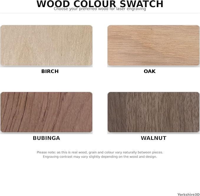 Personalized Engraved Wooden Keychain