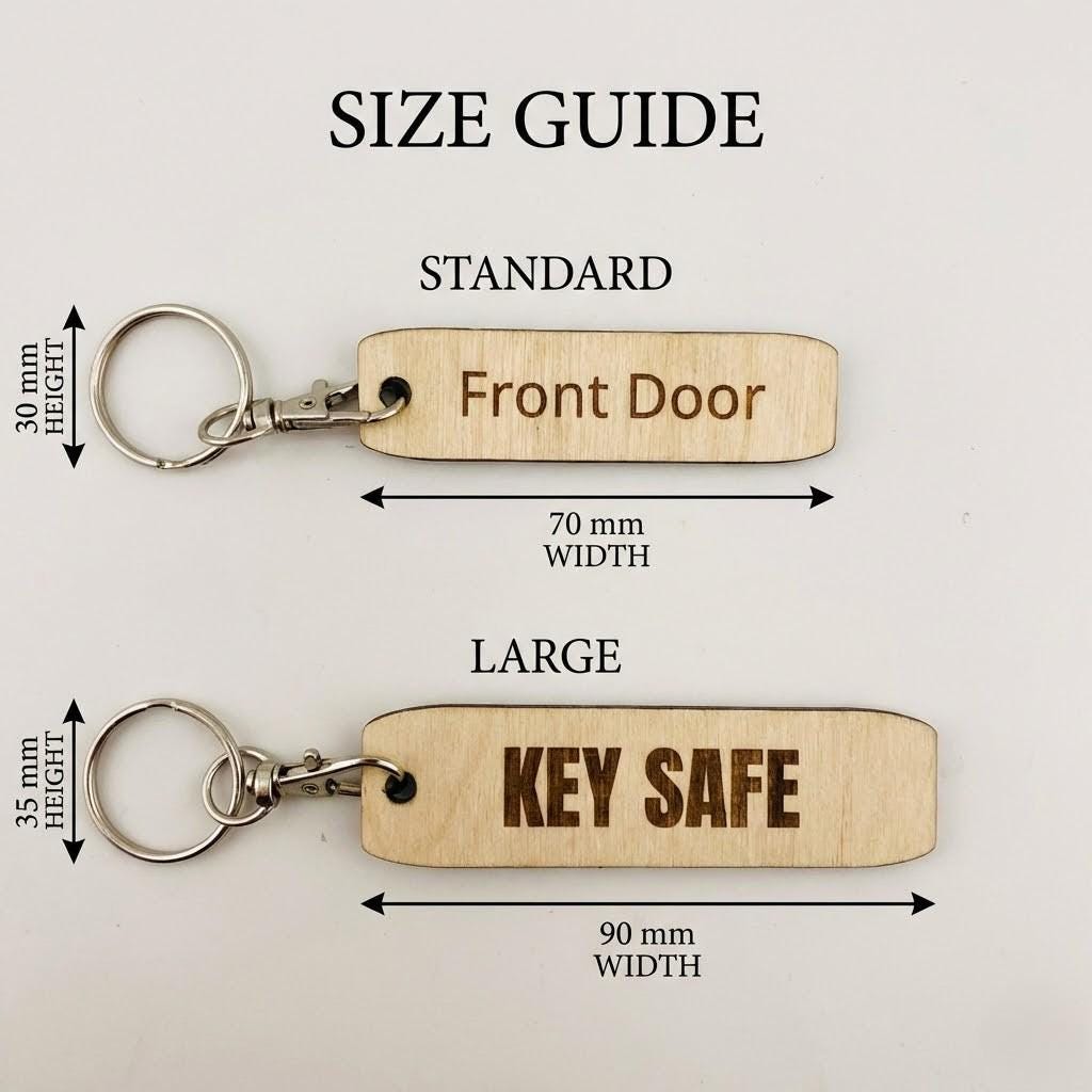 Personalized Engraved Wooden Keychain